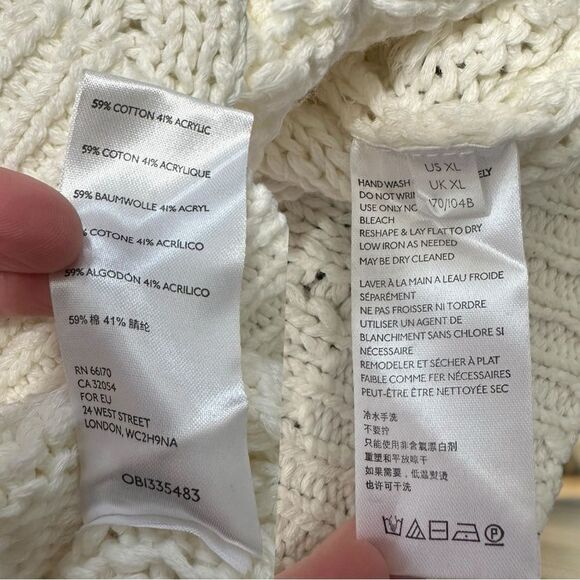 ANTHROPOLOGIE PILCRO Button Down Cable-Knit Sweater Tank Size XL - Picture 11 of 15